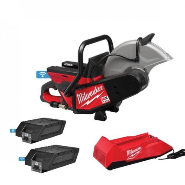 Milwaukee MXFCOS350-0 + MXFXC406 + MXFC MX FUEL - 6.0Ah Li-ion 355mm (14") ONE-KEY Demolition Cut-Off Saw Combo Kit